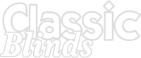 Classic Blinds Belfast logo - white