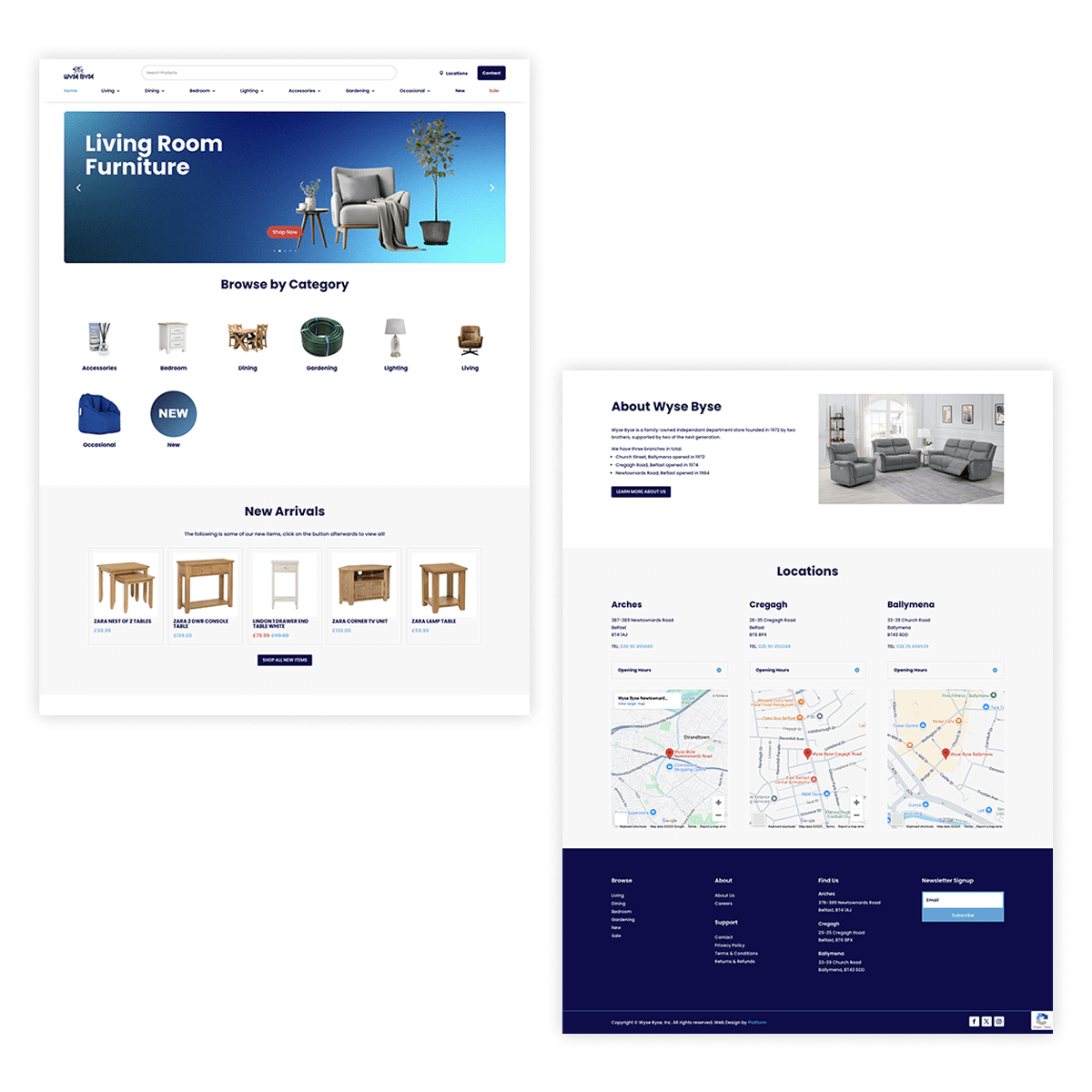 Wyse Byse home page design